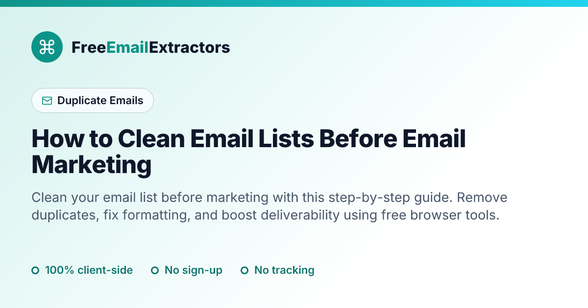 How to Clean Email Lists Before Email Marketing