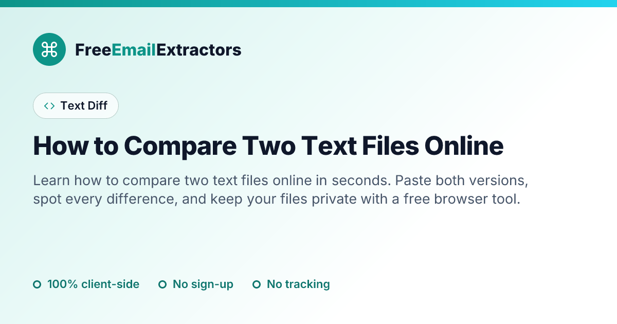 How to Compare Two Text Files Online