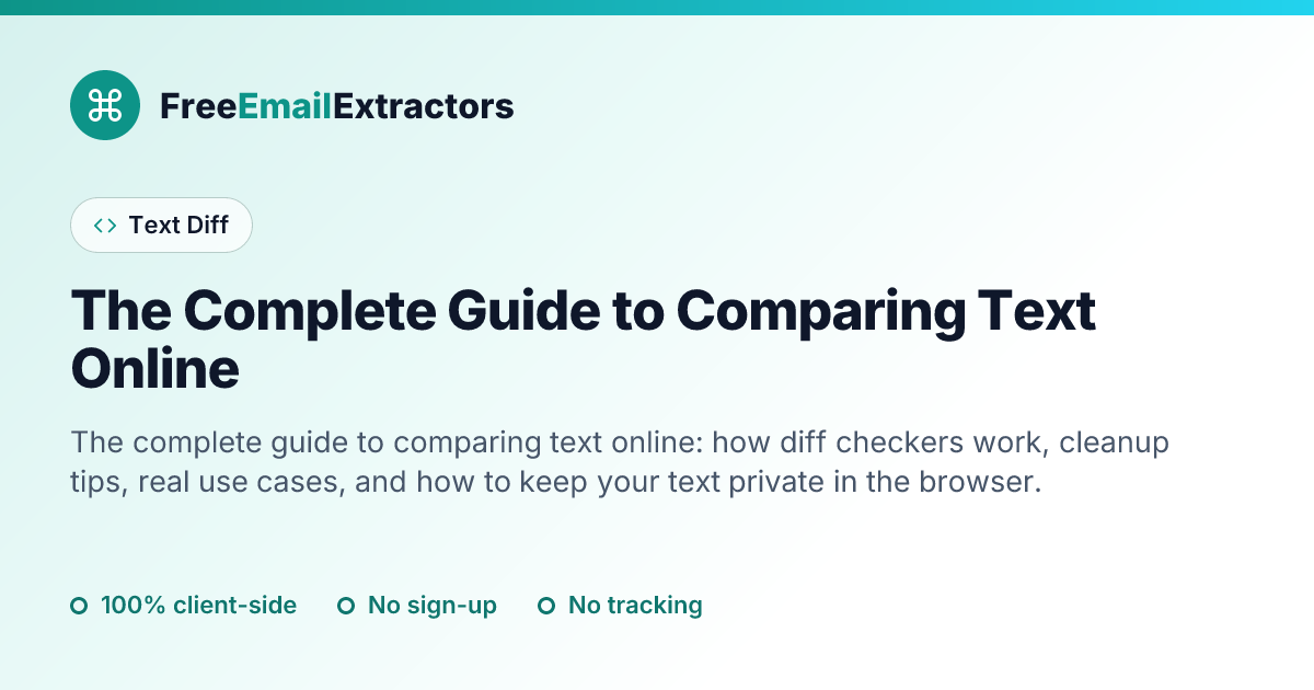 The Complete Guide to Comparing Text Online