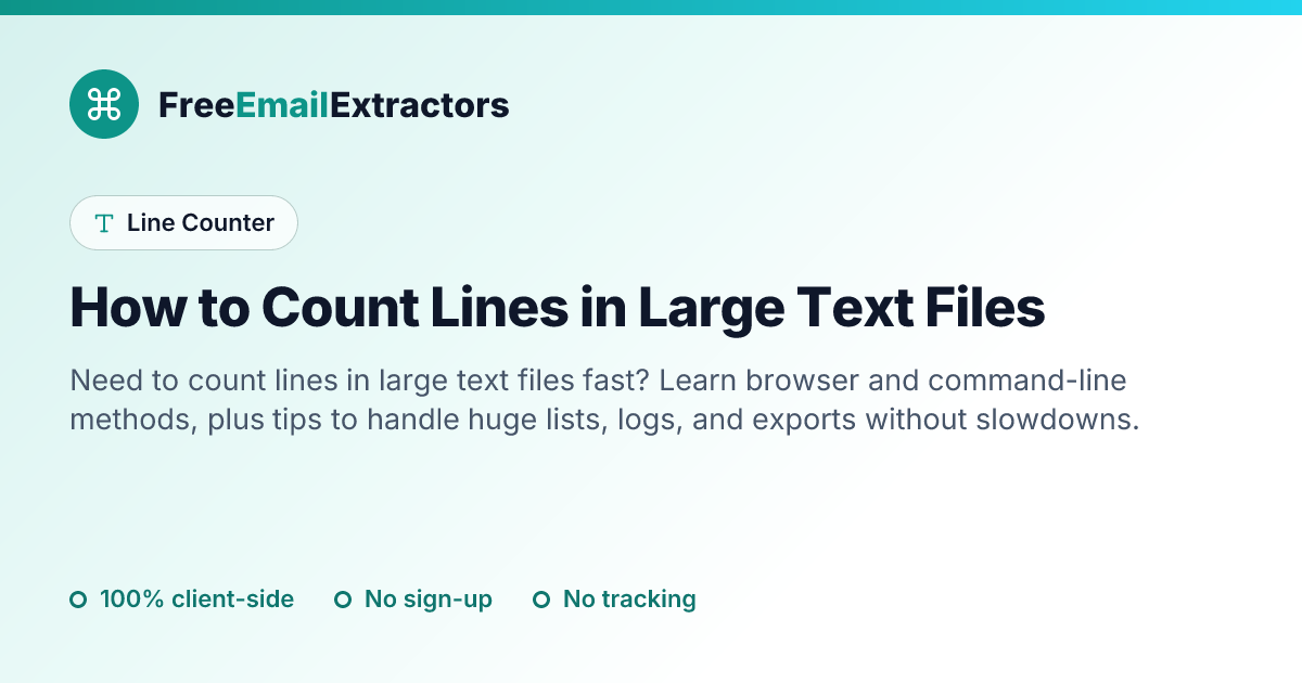 How to Count Lines in Large Text Files