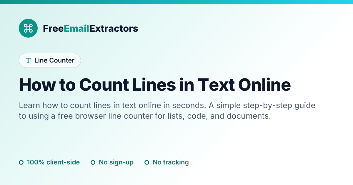 How to Count Lines in Text Online