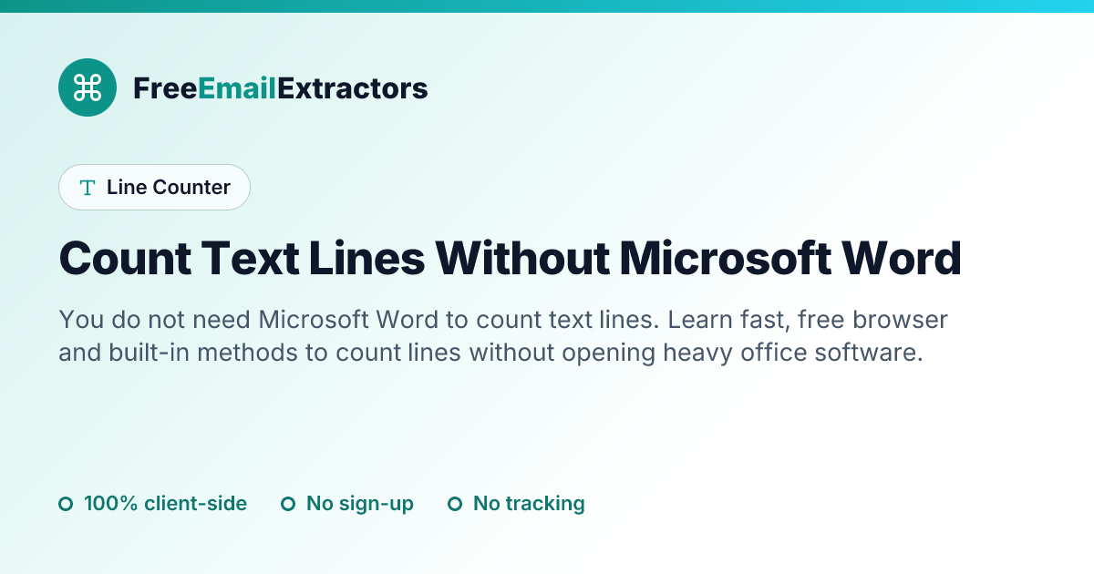 Count Text Lines Without Microsoft Word