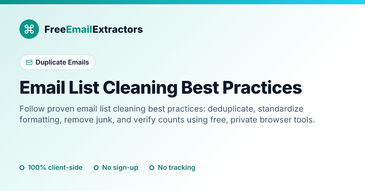 Email List Cleaning Best Practices