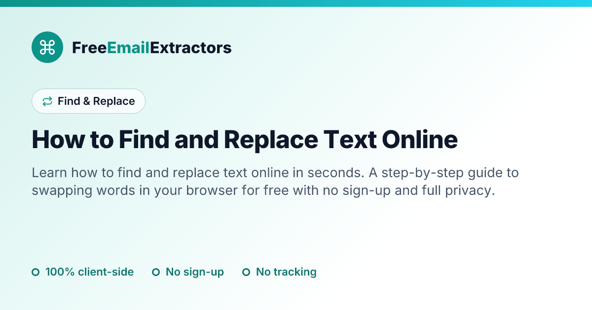 How to Find and Replace Text Online