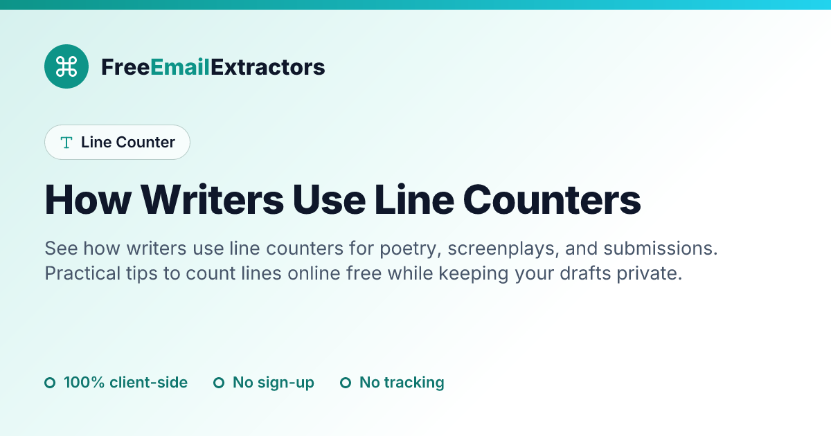 How Writers Use Line Counters