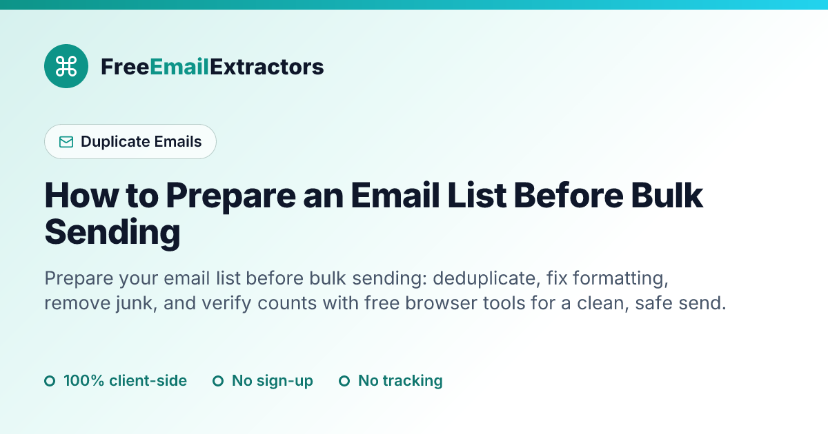 How to Prepare an Email List Before Bulk Sending