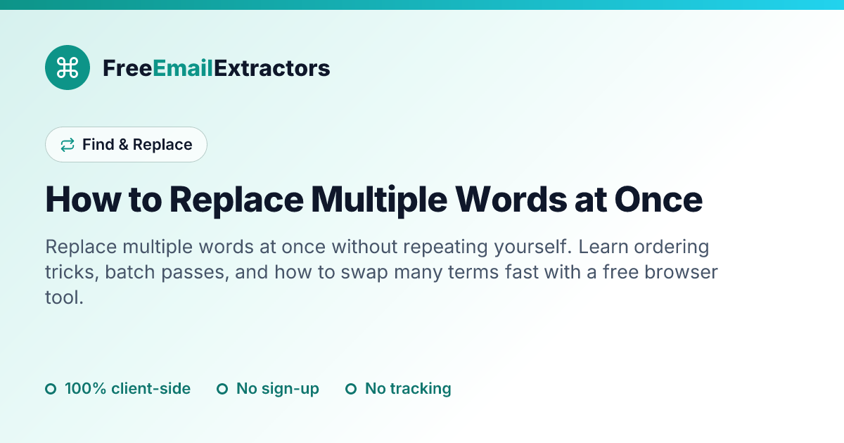 How to Replace Multiple Words at Once